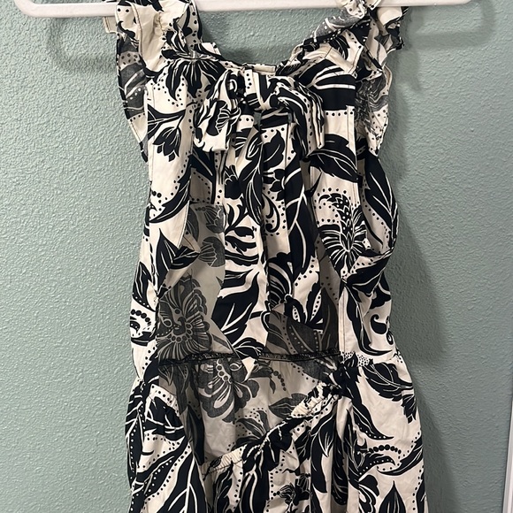 NWOT - Who What Wear - Black/Tan open back print dress - Picture 5 of 7